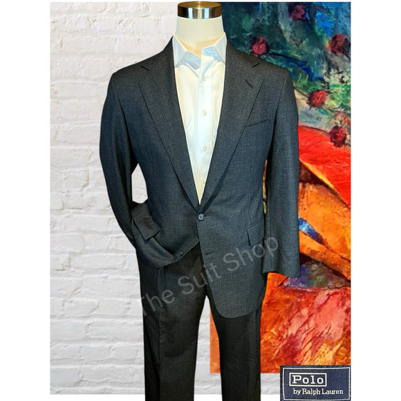 Polo Ralph Lauren Other - Polo Ralph Lauren Mens 42R 38x29 Charcoal Gray Nailhead Suit